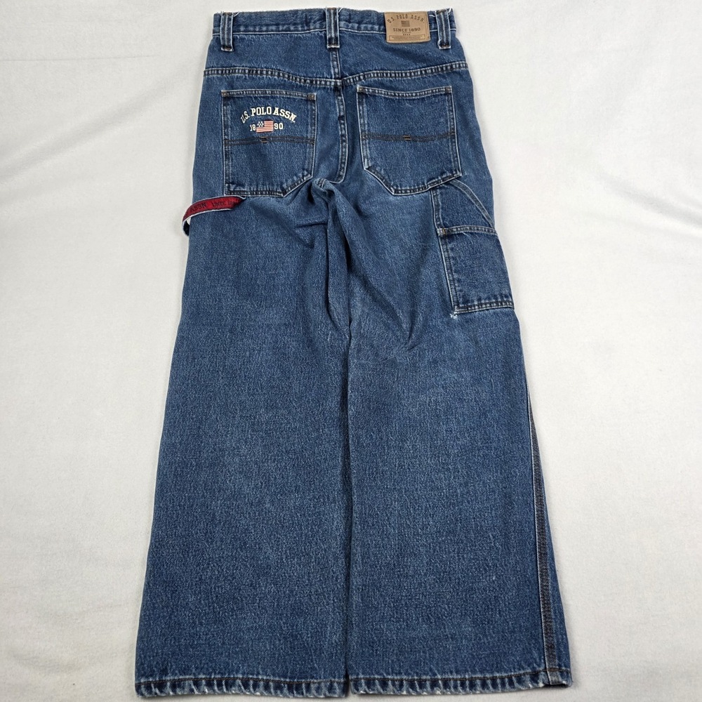 Vintage Y2k US Polo Assn Baggy Jeans Mens 32x32 Blue Carpenter Skater Grunge
